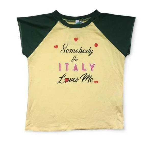 O-Mighty Somebody in Italy Loves Me Crop Top - Picture 2 of 4